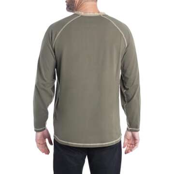 Legendary Whitetails Men's Recluse Henley, Army, Small