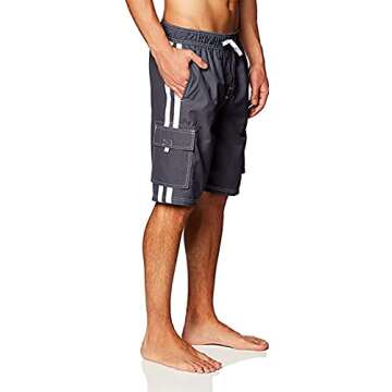 Kanu Surf Men's Barracuda Swim Trunks – Charcoal, Large