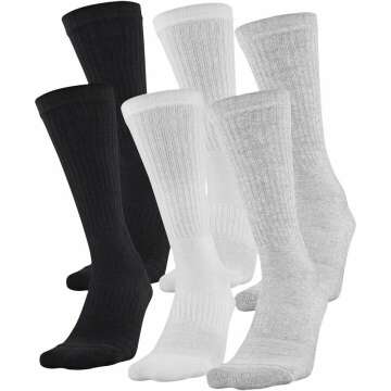 Under Armour Adult Training Cotton Crew Socks, Multipairs