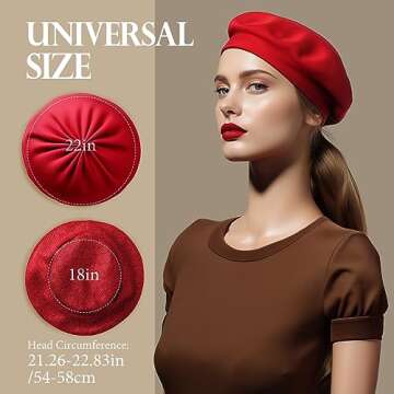 Stylish Jeicy Women's Beret Hats with Silk Scarf Brooch