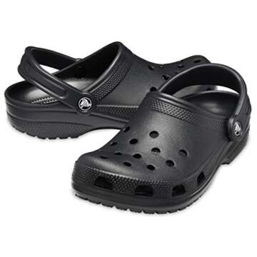 Crocs Unisex-Adult Classic Clogs (Best Sellers), Black, 2 Men/4 Women