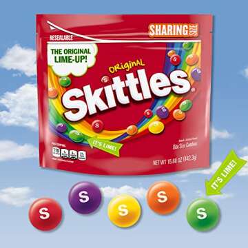 Skittles, Original Candy Sharing Size Bag, 15.6 oz