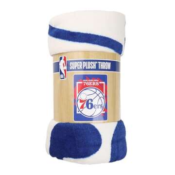 Northwest NBA Philadelphia 76ers Micro Raschel Throw Blanket, 46" x 60", Dimensional