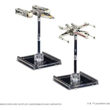 Star Wars X-Wing 2nd Edition Miniatures Game Rebel Alliance SQUADRON STARTER PACK - Strategy Game for Adults and Kids, Ages 14+, 2 Players, 45 Minute Playtime, Made by Atomic Mass Games