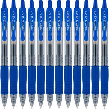 Pilot G2 Gel Roller Pens Pack of 12 - 0.7mm Blue