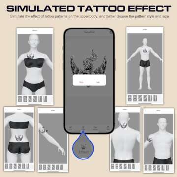 STIGMA P8008 Bluetooth Tattoo Stencil Printer with 10Pcs Transfer Paper Wireless Thermal Tattoo Copier Machine Mini Tattoo Printer 2500mAh for Tattooing Compatible with iOS,Android & PC MHT-P8008-US