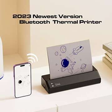 STIGMA P8008 Bluetooth Tattoo Stencil Printer with 10Pcs Transfer Paper Wireless Thermal Tattoo Copier Machine Mini Tattoo Printer 2500mAh for Tattooing Compatible with iOS,Android & PC MHT-P8008-US