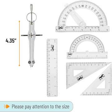 Mr. Pen 15 Piece Geometry Set for Students