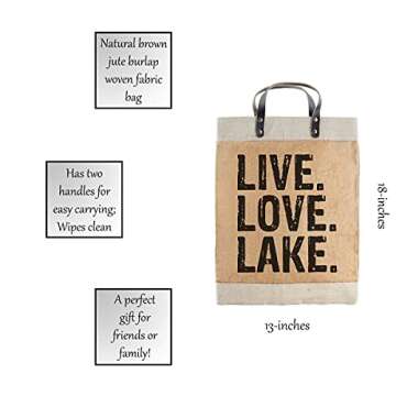 Santa Barbara Design Studio Hold Everything Market Tote, 13" x 18", Live Love Lake