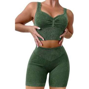 Ribbed Workout Set for Women