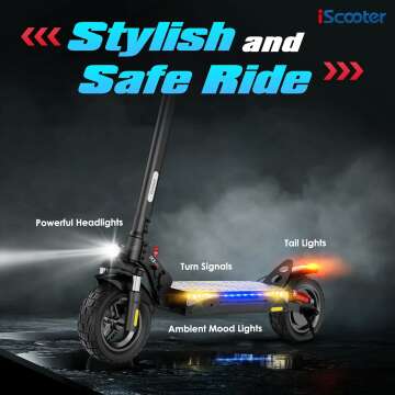 iScooter 800W Electric Scooter - 25MPH, 25 Mile Range