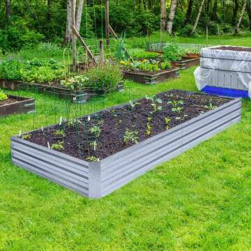 Metal Raised Garden Bed 8x4 for Vegetables