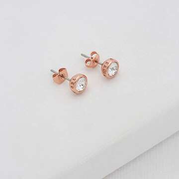 Ted Baker Sinaa Crystal Stud Earrings - Silver or Rose Gold Tone Options