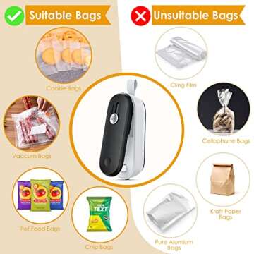 FEPPO 2 in 1 Mini Bag Sealer for Food Storage