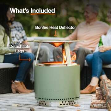 Solo Stove Bonfire Heat Deflector - Enhance Warmth and Comfort for Your Fire Pit - Durable 304 Stainless Steel - Maximizes Heat Radius - Long-Lasting Camping Essentials, 7 lbs