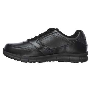 Skechers Men's Nampa Food Service Shoe, Black, 13