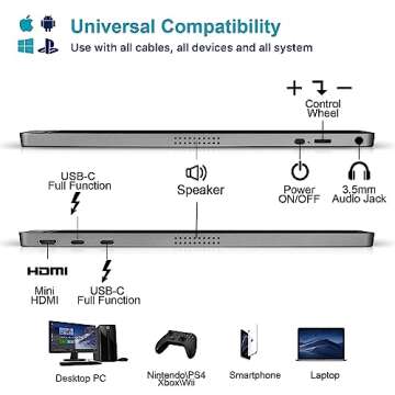 KYY Portable 15.6" FHD Monitor with Smart Cover