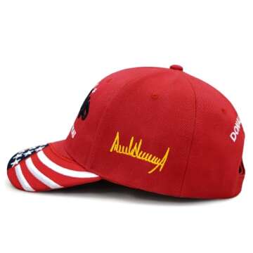 Trump 2024 Hat Make America Great Again Cap Donald Trump Take America Back MAGA USA Adjustable Baseball Hat (Keep America Great Red 1.0)