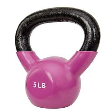 Sunny Health & Fitness Sunny Vinyl Coated Kettlebell (5-Pound)