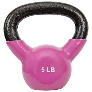 Sunny Health & Fitness Sunny Vinyl Coated Kettlebell (5-Pound)