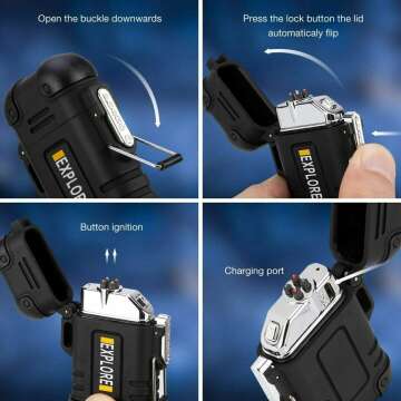 Versatile Waterproof Plasma Lighter for Outdoor Adventure