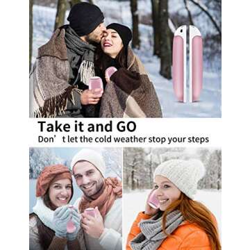 2 Pack Hand Warmers Rechargeable, 8000mAh Electric Portable Pocket Hand Warmer/Power Bank, Great for Outdoor Sports, Hunting, Golf, Camping, Warm Gifts for Women, Men