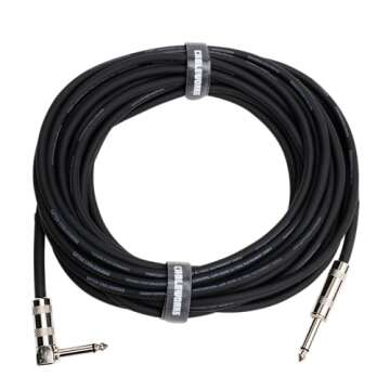 Cableworks By Gator Cases 20ft Instrument Cable - Straight to Right Angle