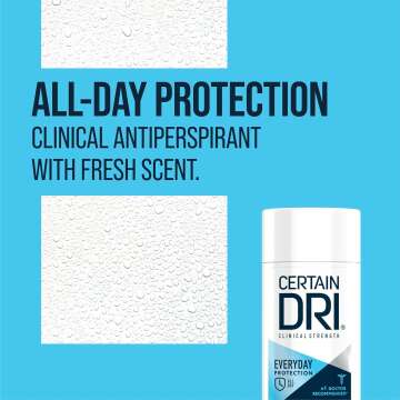 Certain Dri Everyday Strength Clinical Antiperspirant Solid Deodorant, Hyperhidrosis Treatment for Men & Women, Morning Fresh, 2.6oz, 1 Pack