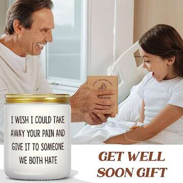 Get Well Soon Gifts for Women Men, Funny Get Well Gifts for Her Him, After Surgery Present, Feel Better Gifts for Mom Sick Friends, Grieving, Divorce, Sorry for Your Loss Gift, Take Your Pain Candle