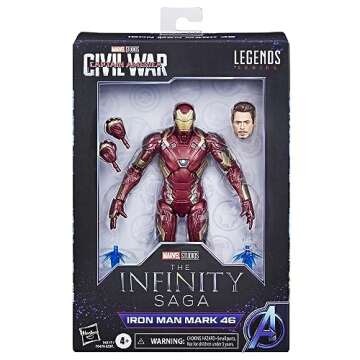 Marvel Hasbro Legends Series Iron Man Mark 46, Captain America: Civil War Collectible 6 Inch Action Figures, Legends Action Figures