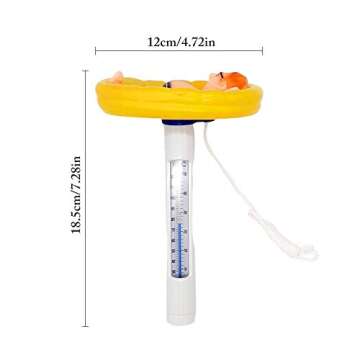 Trade Horse Floating Pool Thermometer,Water Thermometers Easy Read with String for Outdoor & Indoor Swimming Pools, Spas, Hot Tubs,Fish Ponds（Beach boy）