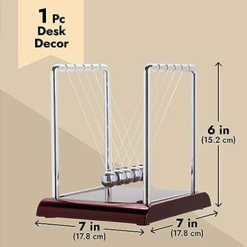 Newton's Cradle Desk Toy - Physics Fun & Balance