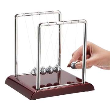 Newton's Cradle Desk Toy - Physics Fun & Balance