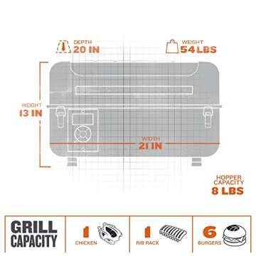 Traeger Grills TFT18KLD Ranger, Portable Wood Pellet Grill and Smoker – Electric Tabletop Pellet Smoker with Digital Arc Controller, Cast Iron Griddle, For Tailgating and Outdoor Cooking