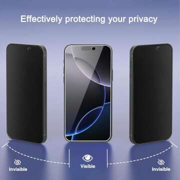 Ailun 3 Pack Anti Spy Privacy Screen Protector for iPhone 16 Pro Max