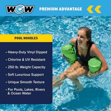 WOW Sports World of Watersports Pool Noodles 46 Inches Long First Class Foam Pool Noodles, 17-2062LG