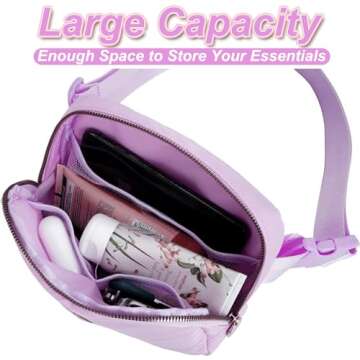 Uygafly Birthday Gifts for 6 7 8 9 10 11 12 13 Year Old Girls,Fanny Pack Belt Bag Crossbody Bags for Women Girls Kids,Fashion Waist Packs Cute Teen Trendy Stuff Travel Essentials | Lavender,C