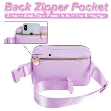 Uygafly Birthday Gifts for 6 7 8 9 10 11 12 13 Year Old Girls,Fanny Pack Belt Bag Crossbody Bags for Women Girls Kids,Fashion Waist Packs Cute Teen Trendy Stuff Travel Essentials | Lavender,C