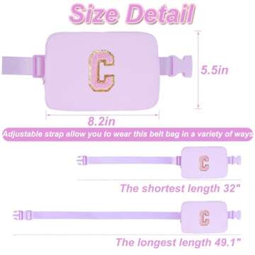 Uygafly Birthday Gifts for 6 7 8 9 10 11 12 13 Year Old Girls,Fanny Pack Belt Bag Crossbody Bags for Women Girls Kids,Fashion Waist Packs Cute Teen Trendy Stuff Travel Essentials | Lavender,C