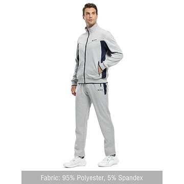 Men's Casual Athletic Jogging Tracksuit Set