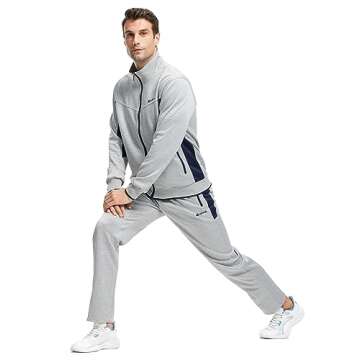 Men's Casual Athletic Jogging Tracksuit Set