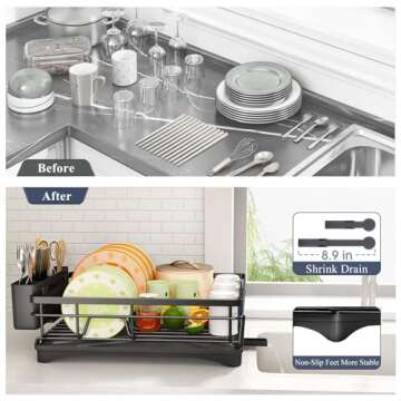 Large-Capacity Stainless Steel Dish Drying Rack