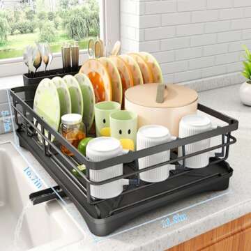 Large-Capacity Stainless Steel Dish Drying Rack