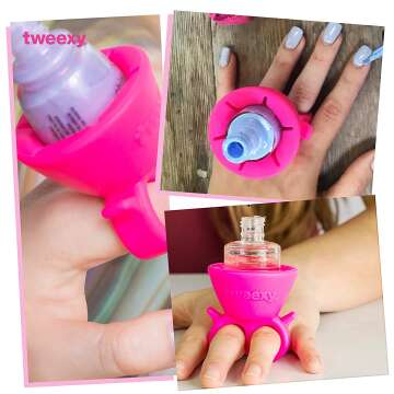 Tweexy Nail Polish Holder Ring - Bonbon Pink