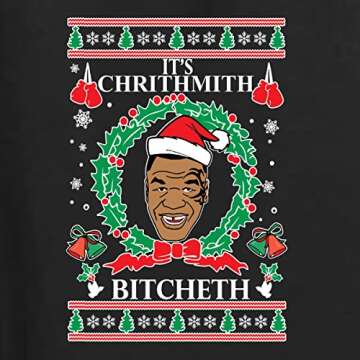 Wild Bobby It's Chrithmith Bitcheth Tyson Lisp Ugly Christmas Sweater - Small