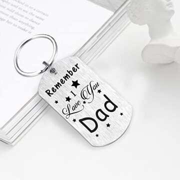 Heartfelt Keychain Birthday Gift for Dad - I Love You