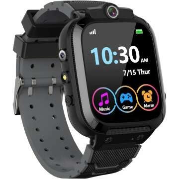 Kids Smart Watch with HD Screen, Games & Dual Camera - Perfect Birthday Gift!