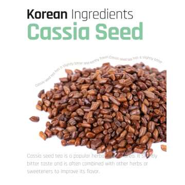 Ssanggye Cassia Seed Tea 1.2g X 40 Tea Bags, Sicklepod Premium Korean Herbal Tea Hot Cold Kyulmyungja Cha 결명자차 Nutty Savory Herb 4 Seasons Made in Korea