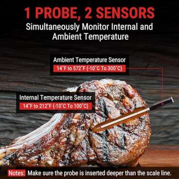 Wireless Meat Thermometer for Cooking Enthusiasts