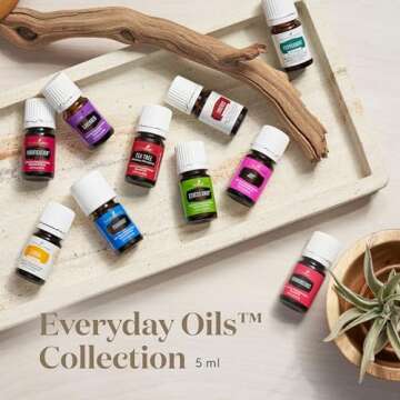 Everyday Essential Oil Collection by Young Living - Enhance Immunological Function, Beautify Skin, Increase Spiritual Awareness - Benefits of Lavender and Stress Away - 0.17 Fl Oz (Pack of 10)